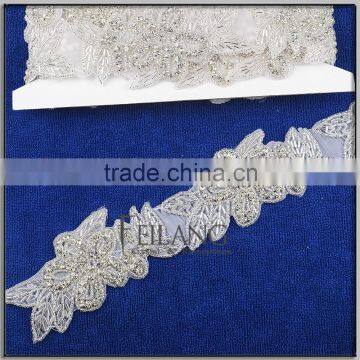 Crystal Rhinestone Applique trim Bridal garment accessories