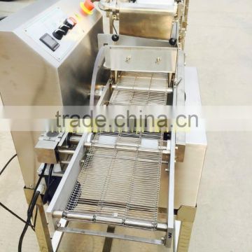 Mini Chocolate enrobing machine with cooling tunnel