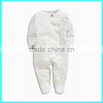 CE Certificate all white baby one piece outfits new born baby organic cotton one piece outfit