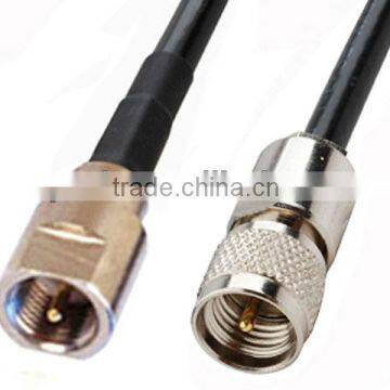 RF Cable Assembly FME Male to Mini-UHF Male cable LMR195/RG58 for