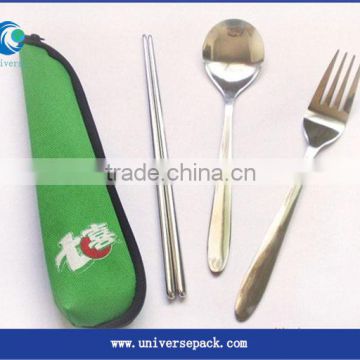 Environmetal tableware canvas pouch for hotselling