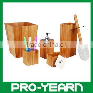 5 pcs Bamboo Bathroom Accessories