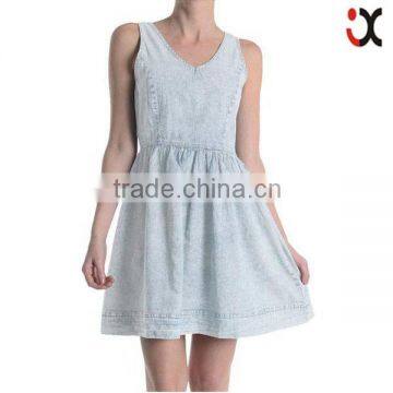 2015 new designer fashionable overall ladies jeans dress JXY003