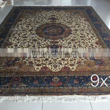 handmade persian pure silk carpet mulberry silk handmade rug