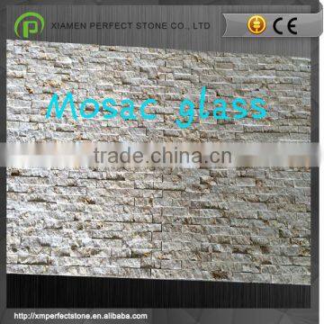 Latest Design Interior Walls grey Stone Mosaic Glass