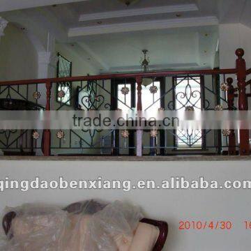 Decorative wrought iron railings