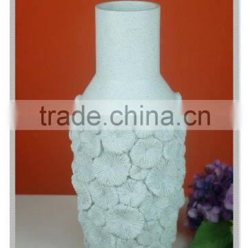 Dry flower vase white sea coral coastal style vase decoration