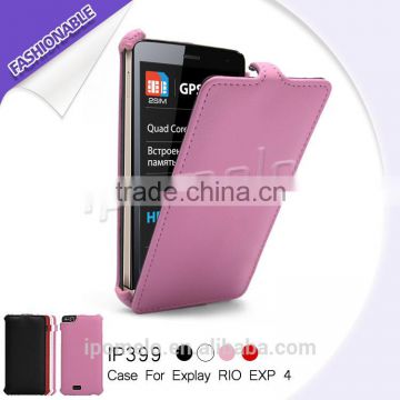 mobile phone leather case for Explay RIO EXP 4 high quality cover