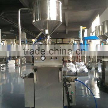 Vertical blender mixing with heating system cream/thick paste high accuracy filler/filling machine