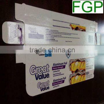 Custom plastic wrap paper packaging box with cut steel knife and PVC window