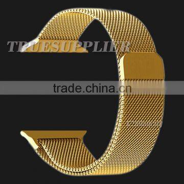 gold supplier stainless steel for Apple watch wire mesh bracelet watch band strap wire mesh watch band strap