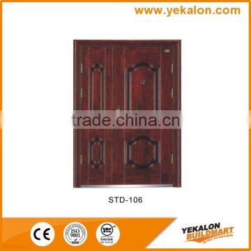 Yekalon low prices STD-106 Mother and son door security china steel door