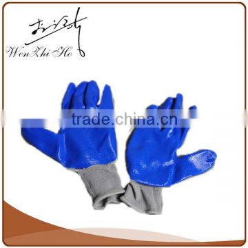 Blue Rubber Coated White Cotton Hand Gloves Prices