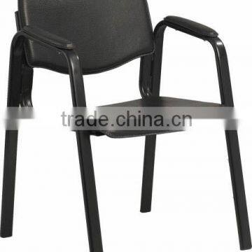 cheap Stack bentwood PVC upholstery Chair with arm training office Chair A26-H08