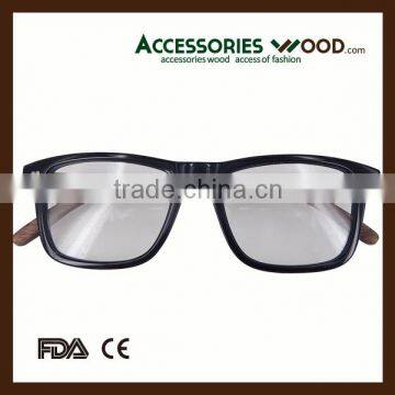 Popular Acetate frame new model wooden arm optics eyewear