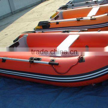 Red And Black Inflatable Motor Boat For Fishing photo-2