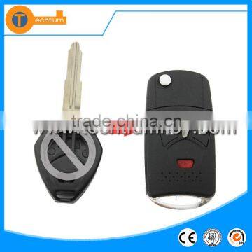 Best selling car flip folding remote key shell cover wholesale for mitsubishi outlander pajero 4 colt Lancer 9 10