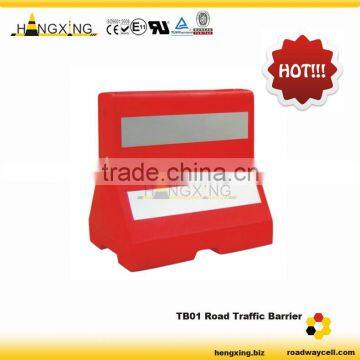 TB01 Plastic Traffic Barrier With Bright Reflector Water Fill Road Block Barriers photo-2