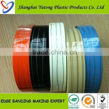 solid black edge trim,0.45x22mm edge banding,pvc EDGE tape