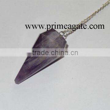 Faceted Amethyst Pendulum / Agate Pendulum / Occult And Pagan Pendulum