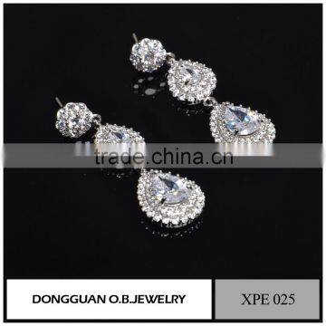 Square Diamond Earring /hot Selling Earring /925 Silver Earring photo-4