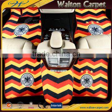 Football club custom print cut pile 100% car non slip mat