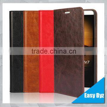 For Huawei Mate 7 Book stand wallet leather flip case with card holder high quality