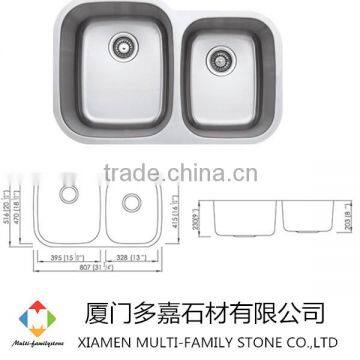 stainless steel sink inserts Double Bowl Kitchen Sink TD-02