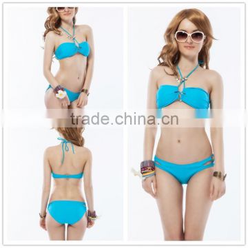 Guaranteed quality popular design stock lot two piece bikini sets sexy swimwear for young girl