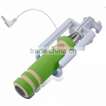 Factory Price Aluminum Selfie Stick With Cable,for Camera,mobile Phones Selfie Stick Pocket