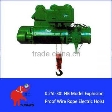 0.25t-30t HB Model Explosion Proof Wire Rope Electric Hoist