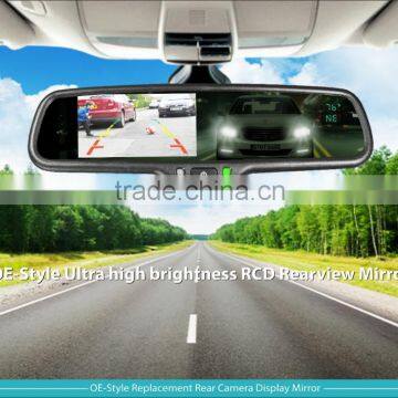 OEM Style 4.3" Replacement Mirror with revesing display and auto dimming for night driving