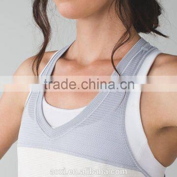 Contrast Color Sleeveless Made in China Elegant Women Top photo-3