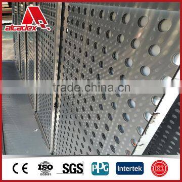 Fire rated aluminum perforated metal wall cladding panels