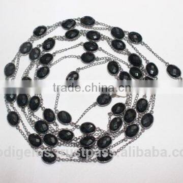 Black onyx Bezel Chain