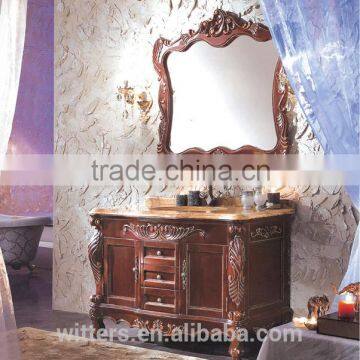 Washroom Vanity Top in Solide Wood With Mirrors WTS221 photo-2