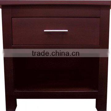 Nightstand with drawer Painted bed side table timber night table panel furniture