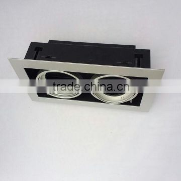 rectangular aluminum housing recessed grille spot light