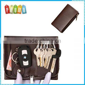 Wholesale High Quality PU Leather Key Pouch, Leather Card Purse