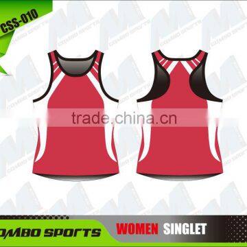 Custom made razor back ladies singlet