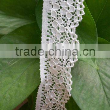 Best Price African French George White Lace Trimming, Polyester Elastic Fashion Trim Lace For Dresses photo-2