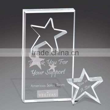 Clear Lucite Award Cup Star