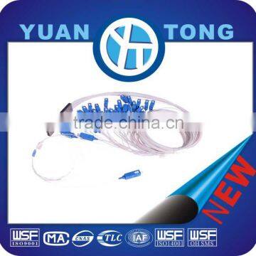 Steel Mini Tube Fiber Optic PLC Splitter 1x8 1x16 1x32