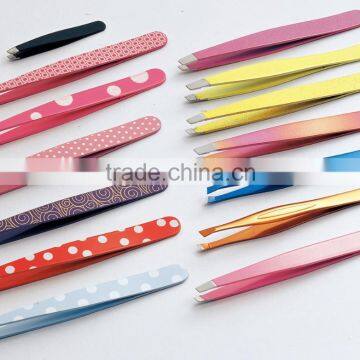 New Arrival Professional Painting Coating and Silk Screen eyebrow tweezer