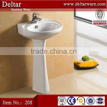 Deltar sanitary ware pedestal basin ,ceramic wash basin sink with full pedestal