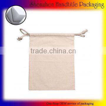 wholesale factory supplier recyclable cotton canvas drawstring bags