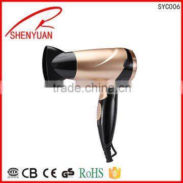 new Best high quality Mini dual voltage DC travel hair dryer Wholesale hairdrier lady use