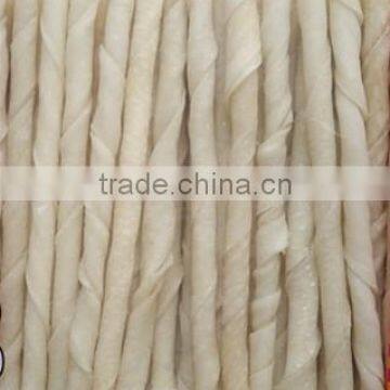 white rawhide twist sticks dog chew/rawhide pet chew treats