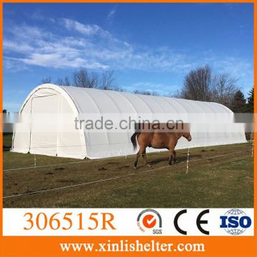 Heavy duty galvanized steel frame fabric storage shelter