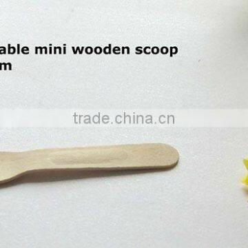 Disposable wooden cornered spoon